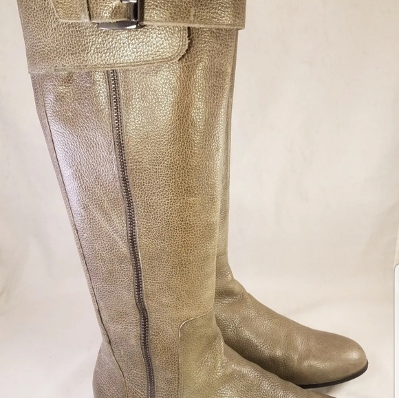 ENZO ANGIOLINI ZAYRA WOMAN BOOTS RIDING TALL EQUESTRIAN GRAY LEATHER SIZE 8.5 M - Picture 4 of 9